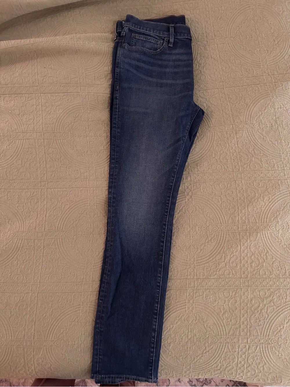 J. Crew Men's Straight Dark Blue Jeans